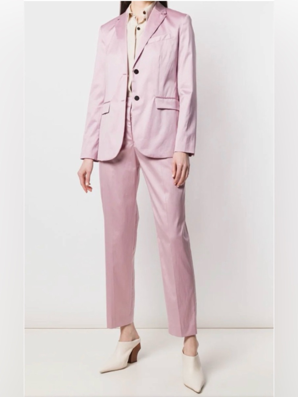 Theory Classic Blazer Pink Lilac Cotton Chintz Satin 2